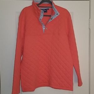 coral Preptec quilted pullover